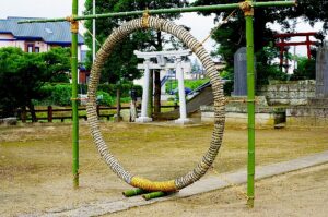六軒厳島神社の茅の輪