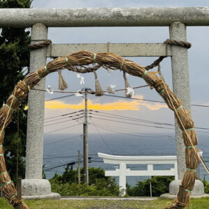 布良崎神社　茅の輪